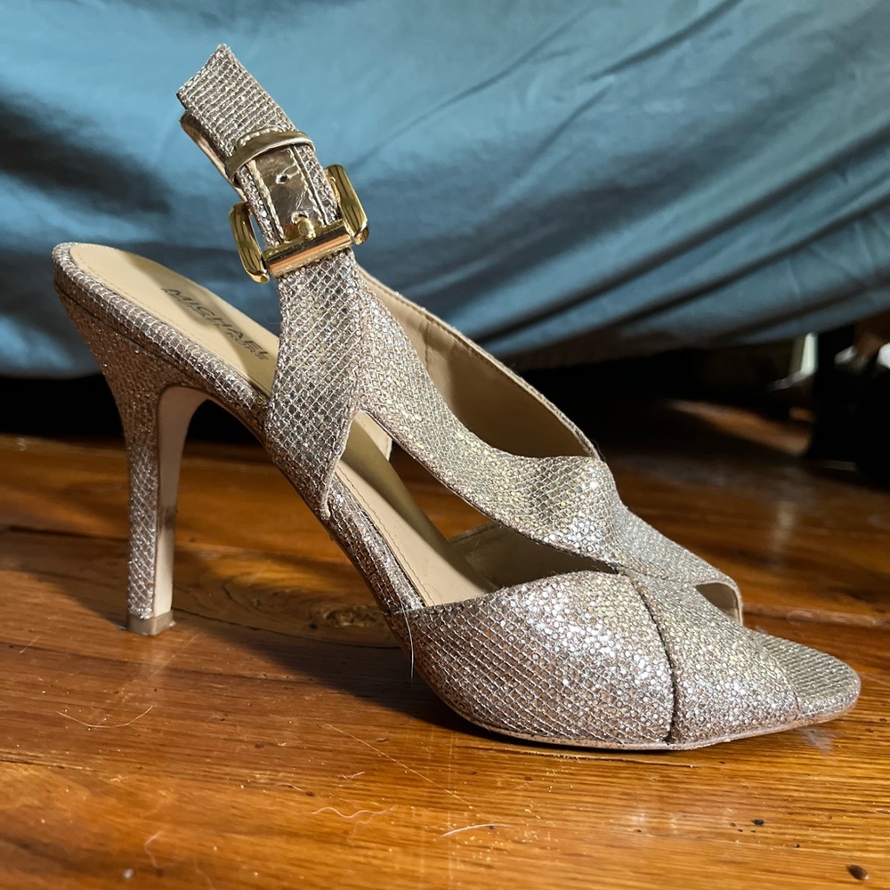 Michael Kors. Metallic heels. Lightly worn - good for formal events.